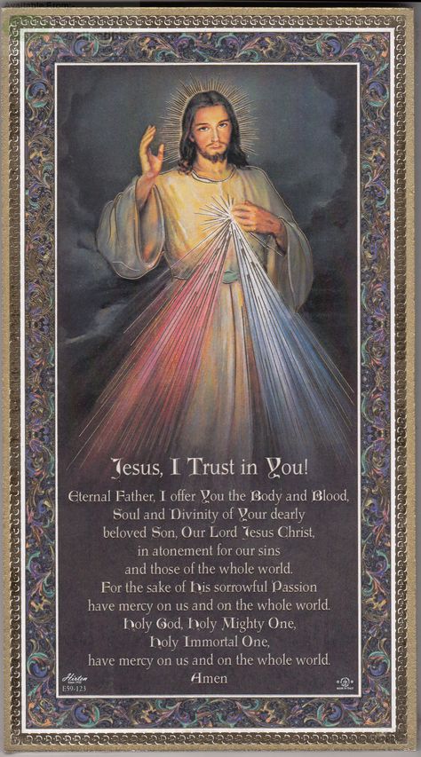 Jesus I Trust In You Divine Mercy, Jesus I Trust In You, Catholic Morning Prayer, Devine Mercy, Divine Mercy Prayer, Divine Mercy Jesus, The Divine Mercy, Divine Mercy Chaplet, St Maria