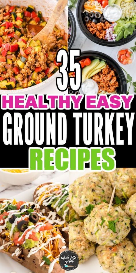 Quick and easy healthy ground turkey recipes including high protein low carb, ground meat, stuffed bell peppers, low calorie, keto, clean eting, and fodmap recipes too. Easy Healthy Ground Turkey Recipes, Ground Turkey Meat Recipes, High Protein Low Carb Recipes Dinner, Healthy Ground Turkey Recipes, Turkey Recipes For Dinner, Low Calorie Keto, Ground Turkey Recipes For Dinner, Best Ground Turkey Recipes, Recipes Using Ground Turkey