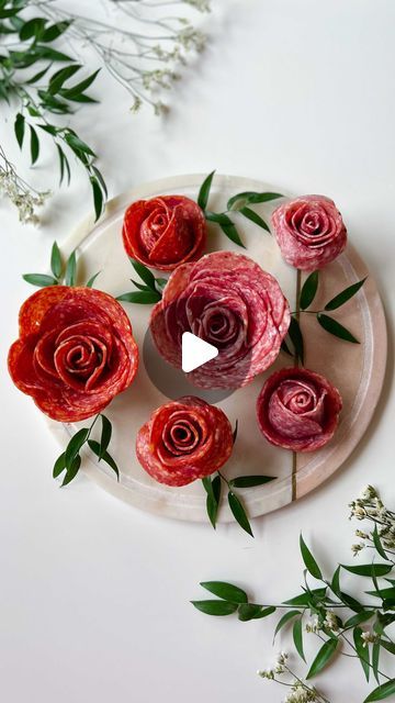 147K views · 7.2K likes | Christina Ardema on Instagram: "Salami Rose Garden 🌹🪴   Let us know which is your favorite!!   🌹 Ramekin  🌹 Champagne Flute 🌹 Shot Glass   K love creating all of the but to be honest I’m always afraid of breaking the champagne glass when I’m doing this!!   _________________ Visit: thechattymouse.com To order your grazing board  _________________ #salamirose #salamiroses #salamigarden #funfood #prettyfood #plateitpretty #prettyfoodtastesbetter #prettyfoods #floralfood #flowerchild #flowerchildren #flowersofinstagram" Salami Flowers, Salami Rose, Garnish Ideas, Grazing Board, How To Make Rose, Color Party, Adult Birthday Party, To Be Honest, Rose Garden