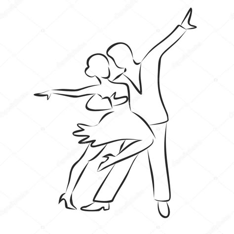 Tattoos Parejas, Dancing Sketch, Dancing Drawing, Dance Tattoo, Business Ideas For Women, Dibujo Simple, Idee Cricut, Dancing Drawings, Dancing Couple