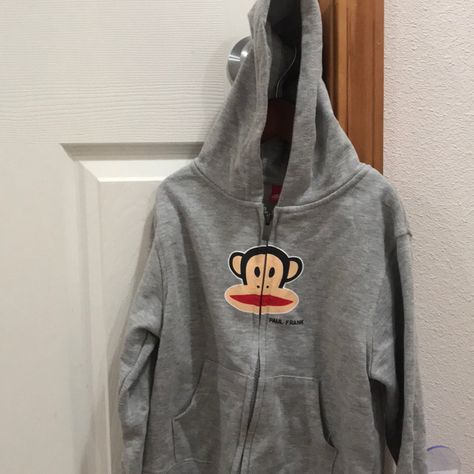 Size 5t Jacket. Paul Frank And Target Collaboration. New With Tags. Gray Zip Up Light Jacket With Pockets. Tara Yummy Clothes, Paul Frank Monkey Clothes, Vintage Zip Up, Paul Frank Clothes, Zip Up Aesthetic, Fit Ideas For School, Things I Want To Buy, Jackets Y2k, Jackets Cute