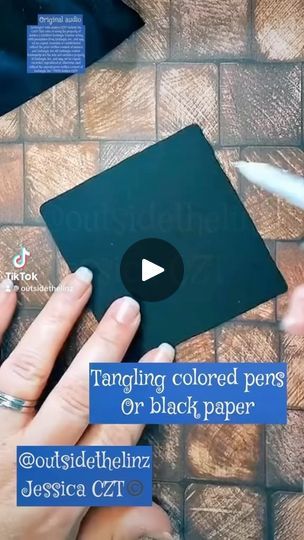 12K views · 499 reactions | Lets tangle with black paper and white pens 🥰✍️  . . Find more here👉https://linktr.ee/outsidethelinz . . . . . . . #fyp #foryoupage #outsidethelinz #tangletime #zentangle #czt #crescentmoon #blackandwhite #artistsoftiktok #artist #zenart #zentangletutorial #gellyroll #whitepen #blackpaper #selfcare #anxietyrelief #tiktokshop #tiktoklive #artistsoninstagram | outsidethelinz | outsidethelinz · Original audio Zentangle Tutorial, White Pen, Zen Art, Black Paper, Tangled, Pen, Audio, Let It Be, White