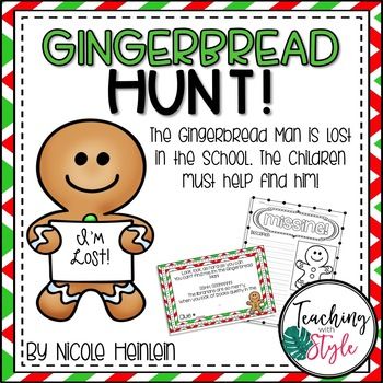 This unit is a perfect culmination to Gingerbread Week!  Go on a gingerbread hunt around the school to try and find the Gingerbread Man! Editable PowerPoint also included to personalize for your class! Included in this download are:Teacher DirectionsTwo different versions of the Missing Poster for students to makeSix different clues for walking around the school looking for the Gingerbread Man, plus 2 extra and a blank page in case your school does not have one of the areas listedA large Gingerb Gingerbread Man Math Activities Preschool, How To Catch A Gingerbread Man Activities, Gingerbread Man Scavenger Hunt School Free, Gingerbread Man Loose In The School Scavenger Hunt, Gingerbread Scavenger Hunt Preschool, Holiday Gifts From Students To Parents, Gingerbread Man Hunt Preschool, Gingerbread Man Scavenger Hunt School, Gingerbread Hunt Preschool