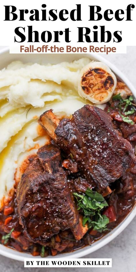 Braised Short Ribs Easy, How To Braise Short Ribs, Glazed Short Ribs, Beef Plate Short Rib Recipes, Braising Beef Short Ribs, Cast Iron Short Ribs, Buffalo Short Ribs Recipe, Roasted Short Ribs Oven, Braised Beef Short Ribs Stove Top