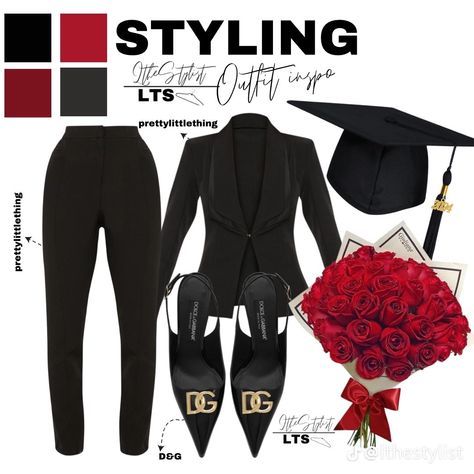 Graduation Pictures Outfits, Cosmetology Graduation, Graduation Outfits For Women, Nursing Graduation Pictures, After Prom, Stylist Outfit, Fasion Outfits, Outfit Inspired, Senior Picture Outfits