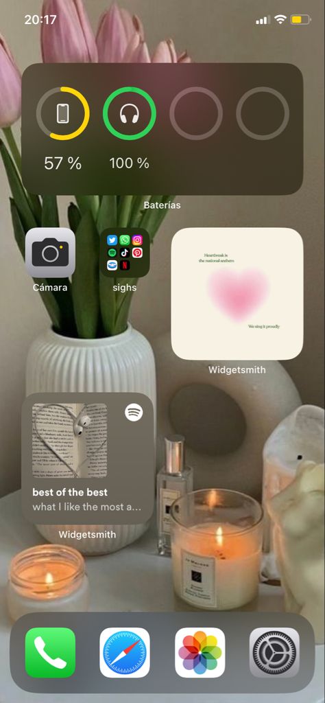 #homescreen #ios16 #ios16ideas #ios Standby Ios17, Ios18 Home Screen Ideas, Homescreen Ideas Ios 16, Main Wallpaper, Ios Layout, Ios App Iphone, Phone Decor, Iphone Home Screen Layout, Instagram Feed Ideas Posts