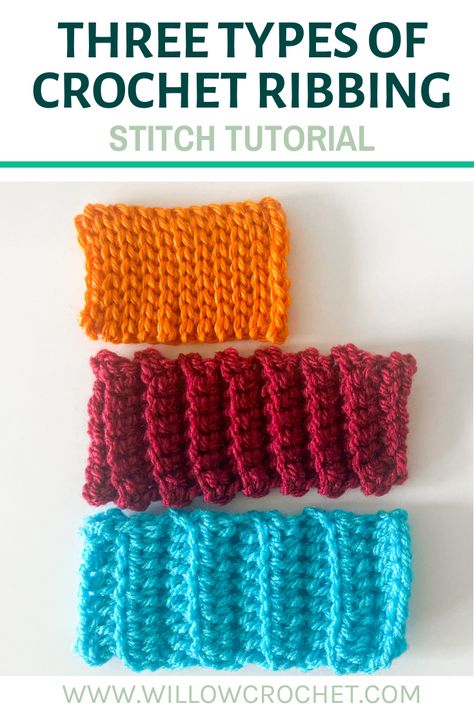 How To Do Ribbing In Crochet, Crotchet Ribbing, How To Crochet Ribbing, Elastic Crochet Stitch, Crochet Ribbing Tutorial, Ribbing Crochet, Crochet Tricks, Stitch Videos, Crochet Ribbing