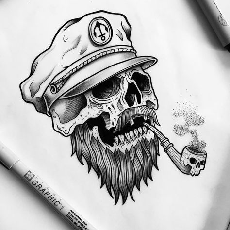 Pirate Tattoo Sketch, Trippy Tattoo Ideas, Pirate Skull Tattoos, Trippy Tattoo, Traditional Tattoo Old School, Surreal Tattoo, Pirate Tattoo, Tattoo Old School, Skull Art Drawing