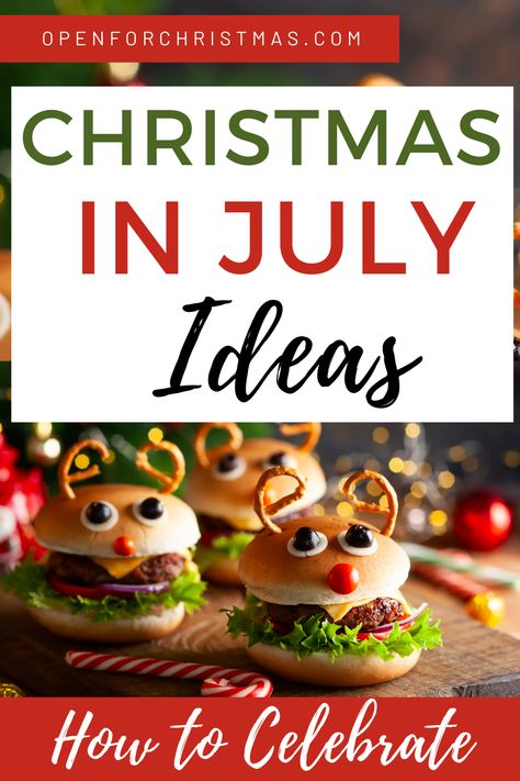 Looking for some fun ways to celebrate Christmas in July? Take a look at our CHRISTMAS ACTIVITIES to have the BEST CHRISTMAS IN JULY EVER! Beach Themed Christmas Party, Christmas In July Recipes, Christmas In July Australia, Christmas In July Kids Activities, Christmas In July Party Ideas For Kids, Christmas In July Ideas, Christmas In July Party Ideas Food, Christmas In July Food Ideas, Christmas In July Food