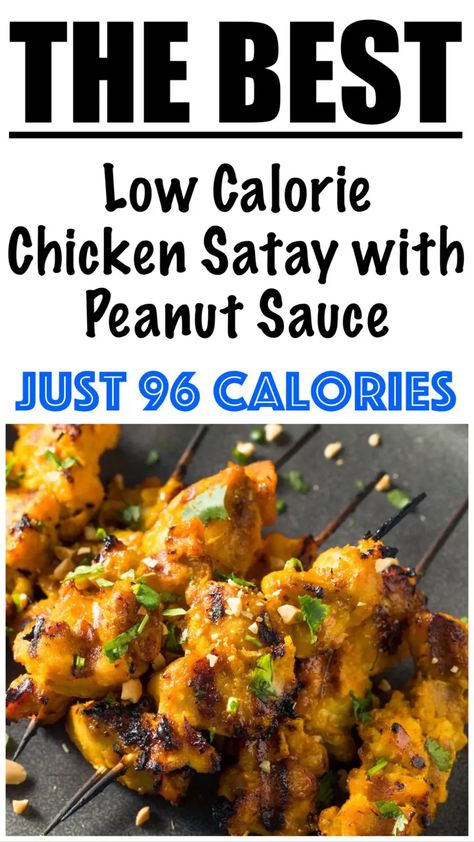 Low Calorie Thai Peanut Sauce, Low Calorie Sauces For Chicken, Low Calorie Peanut Sauce, Low Calorie Asian Recipes, Low Cal Chicken Recipes, Low Calorie Sauces, Anabolic Diet, Chicken Satay With Peanut Sauce, Healthy Sauce