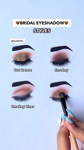 2023 Eyeshadow, Bridal Eyeshadow, Eye Makeup Guide, Party Eye Makeup, Eye Make Up Videos, Blue Eye Makeup Tutorial, Eyeshadow Styles, Makeup Drawing, Beginners Eye Makeup