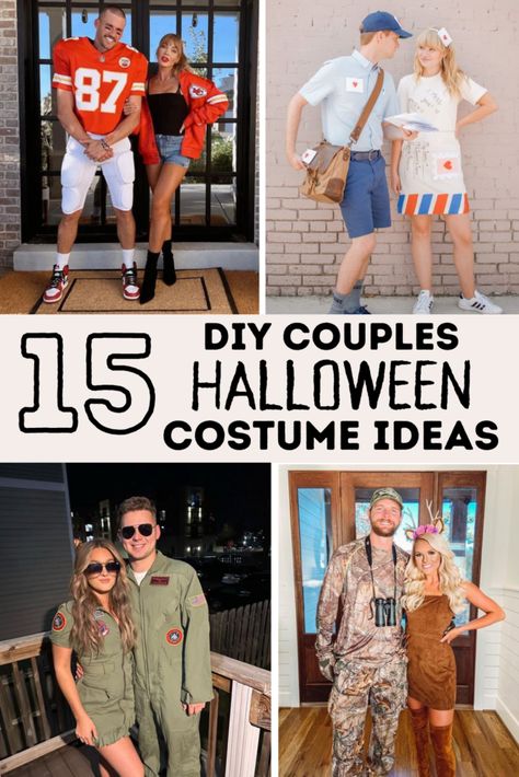 The Best DIY Couple’s Costumes For Halloween - Lauren Erro Diy Halloween Couples, Couples Costumes For Halloween, Couples Fancy Dress, Couple Costumes For Halloween, Easy Couples Costumes, Halloween Costumes Diy Couples, Funny Couple Costumes, Diy Couples Costumes, Best Couples Costumes