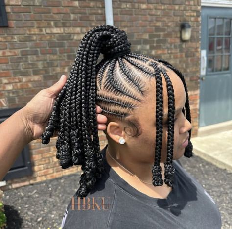 Stitch Braids Into Ponytail, Thinning Hair Hairstyles, Stitch Braid Ponytail, Braids Baddie, Braided Ponytail Black Hair, Wavy Hair Hairstyles, Thick Hair Hairstyles, Feed In Braids Ponytail, Hairstyles For Thinning Hair