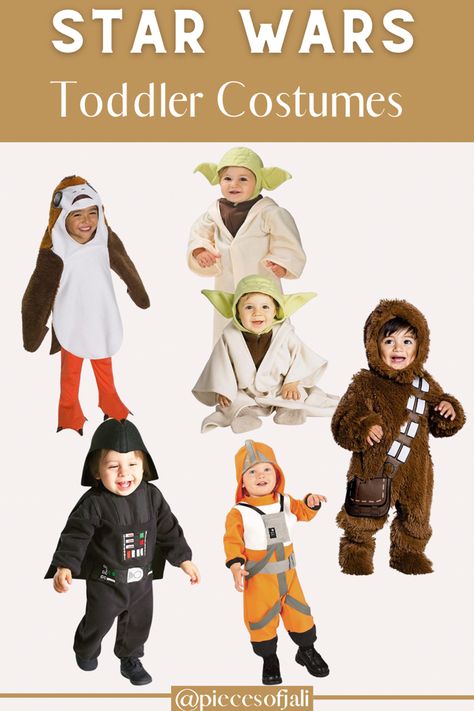 Toddler Star Wars Costume, Star Wars Family Costume, Family Star Wars Costume, Star Wars Family Halloween Costumes, Porg Costume, Star Wars Family Costumes, Kids Star Wars Costumes, Rey Costume, Star Wars Halloween Costumes