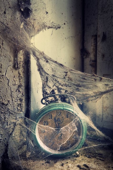 Nostalgic Decay Photographs from the Past معرض فني, Movement Photography, Somewhere In Time, Time Stood Still, Time Keeper, Abandoned House, Abandoned Mansions, Spider Webs, Clock Decor