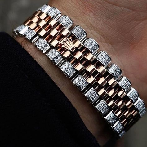 Mens Bracelet Gold Jewelry, Man Gold Bracelet Design, Gents Bracelet, Rolex Bracelet, Mens Diamond Bracelet, Diamond Bracelet Design, Expensive Jewelry Luxury, Mens Gold Jewelry, Jewelry Bracelets Gold