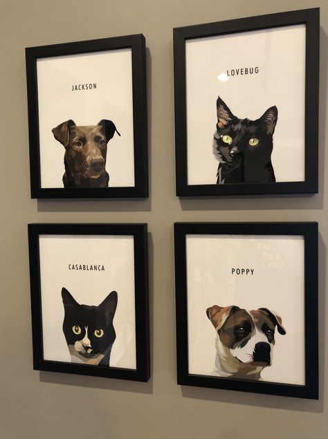 Pet Pictures Wall, Pet Photo Collage, Pet Gallery Wall Ideas, Framed Dog Pictures Wall Art, Dog Picture Frame Ideas, Dog Photo Wall Ideas, Pet Photo Wall, Pet Pictures Ideas, Pet Frames Ideas