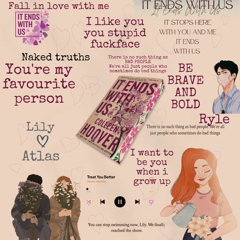 Atlas and lily It Ends With Us Fanart, Lily Bloom Aesthetic, Atlas Lily, Lily And Atlas, Lily Atlas, Lilly Bloom, Effort Quotes, It Starts With Us, Romance Books Quotes