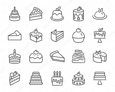 Slice Of Cake Tattoo, Confetti Candle, Dessert Background, Cake Tattoo, Cake Piece, Dessert Icon, Horizontal Illustration, Doodle Cake, Tattoo Cake