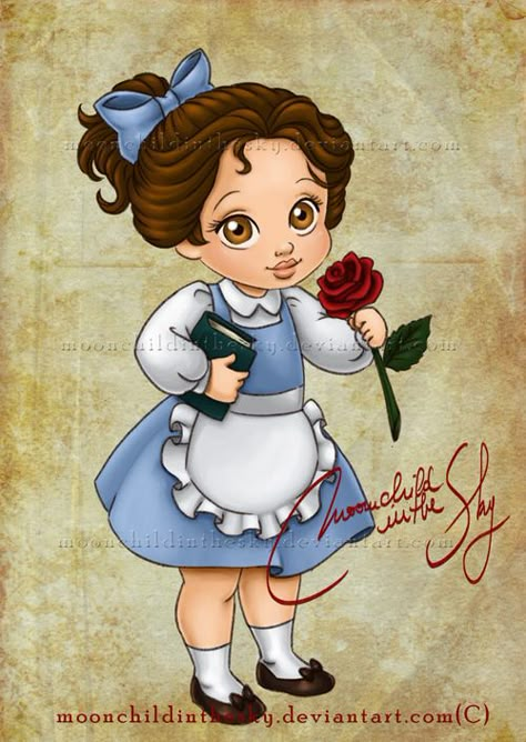 Child Belle by MoonchildinTheSky on DeviantArt Gorgeous Drawings, Fan Art Disney, Baby Belle, Lindo Disney, Disney Amor, Disney Mignon, Belle Princess, Princesas Disney Anime, Animation Disney