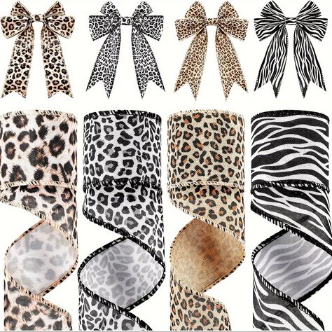 Faster shipping. Better service Animal Print Party, Wrapping Ribbon, Craft Decor, Diy Presents, Burlap Fabric, Diy Decor Crafts, Printed Ribbon, Burlap Ribbon, Sewing Trim