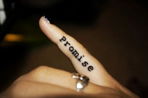 "Promise" Quote Tattoo For Cute Girls - Tattoo - Cute: Black words tattoos for girl by Quote Tattoos Pinky Promise Tattoo, Design Tatuaje, Promise Tattoo, Cute Simple Tattoos, Basic Tattoos, Tattoo Trend, Tattoo Zeichnungen, Disney Tattoo, Tattoo Designs For Girls