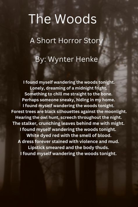 Decided to write a short poem for spooky season! Hope you enjoy! #Writing #Halloween #Horror Horror Poems Short, Words To Use In A Horror Story, Scary Poems Short, Halloween Short Story Prompts, Creepy Poems Short, Spooky Short Stories, Scary Quotes Creepy, Short Halloween Poems, How To Write A Horror Story