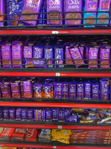 Indie shop colour Dairy Milk Aesthetic, Chocolate Shop Aesthetic, Dairy Milk Silk, Silk Chocolate, Milk Shop, Chocolate Shop, Dairy Milk, Pinterest Board, Dairy