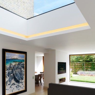 Rooflight Feature Lighting Lantern Roof Light, Architecture Ceiling, Skylight Design, Kitchen Lighting Design, Architectural Lighting Design, Interior Design Dubai, Roof Lantern, House Extension Design, Hus Inspiration