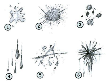 Splatter Drawing Reference, How To Draw Blood Splatters, Blood Stain Drawing, How To Draw Blood, Dripping Drawing, Blood Splatter Reference Drawing, Blood Reference, Original Species, Drawing Blood