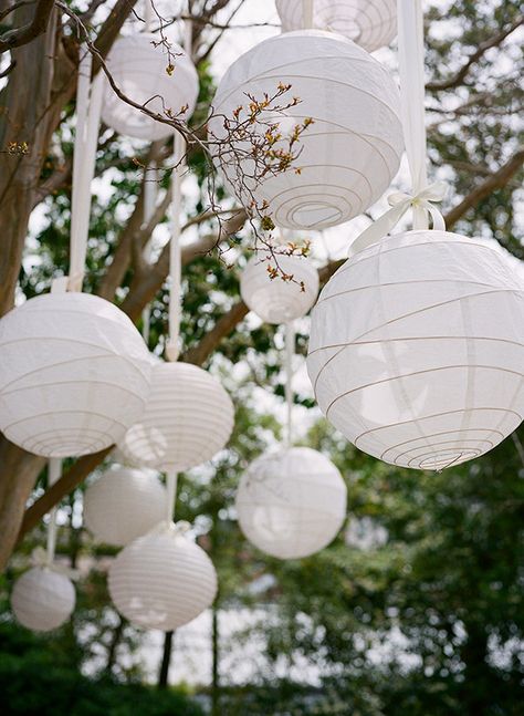 Affordable Wedding Decorations, Table Lanterns, Top Wedding Trends, White Lanterns, Chinese Lanterns, Charleston Wedding, White Party, Hanging Lanterns, Paper Lanterns