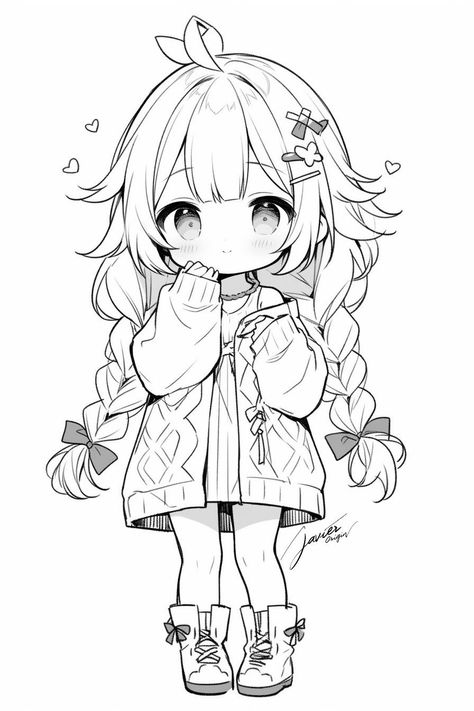 ☾~.~☕️follow me☕️~.~☾ Anime Sketch To Color, Manga Colouring Pages, Cute Anime Sketches Kawaii, Kawaii Coloring Pages Anime, Colouring Pages Anime, Anime Colouring Pages, Cute Girl Coloring Pages, Girl Colouring Pages, Cute Anime Coloring Pages