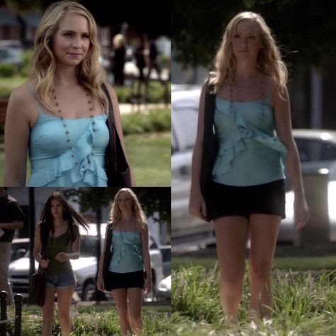 Caroline Forbes Season 1 Outfits, Caroline Tvd Outfits, Caroline Forbes Halloween Costume, Caroline Forbes Outfits, Vampire Outfits, Tvd Caroline, Tv Outfits, Vampire Diaries Outfits, Stefan And Caroline