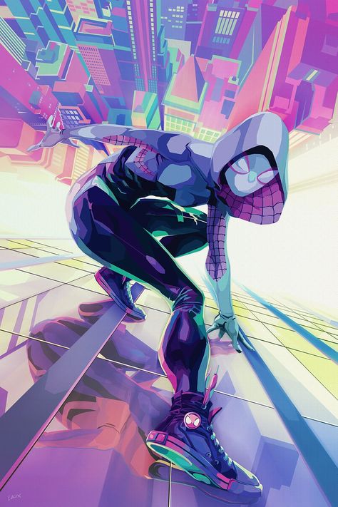 Spiderverse Scenes, Spider-man Poses, Spider Man Poses Reference, Into The Spiderverse Art, Spiderverse Art Style, Spider Man Poses, Spider Gwen Art, Man Pose, Into The Spiderverse