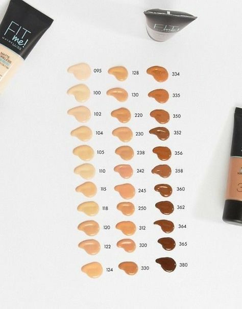 Maybelline Foundation Shades, Shades Of Foundation, Starter Makeup, Superstay Maybelline, Foundation Match, Matte Poreless Foundation, Maybelline Fitme, Maybelline Foundation, Maybelline Cosmetics