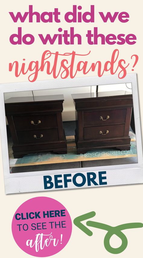 Chalk Paint Bedside Table Night Stands, Redo Bedside Table, Bedroom Tables Night Stands, Nite Stands Bedside Tables, Paint Bedside Table Diy, Redo Bedside Table Night Stands, Night Stand Repurpose, How To Paint Nightstand, Old Bedside Table Makeover