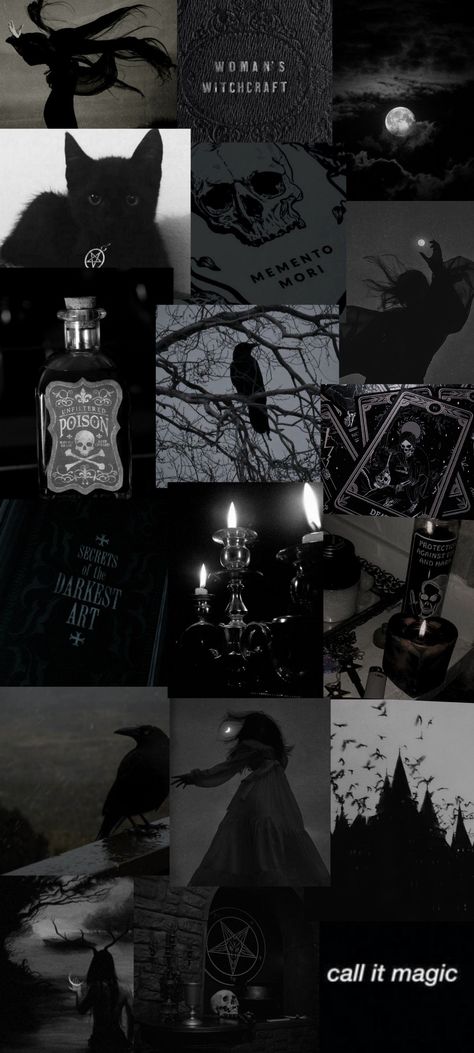 Black witch aesthetic wallpaper Black Witchy Background, Dark Crow Aesthetic, Witch Affirmations Wallpaper, Black Witch Aesthetic Wallpaper, Cerberus Wallpaper Iphone, Black And White Witch Aesthetic, Emo Core Wallpaper, Black Aesthetic Background Wallpaper, Witch Tarot Aesthetic