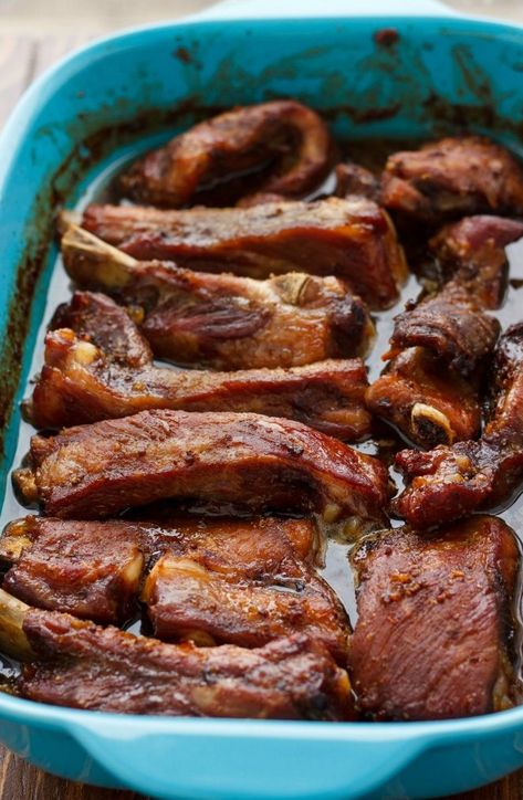 Garlic Ribs Recipe, Garlic Ribs, Asian Ribs, Slow Cooker Asian, Baked Ribs, Pork Rib Recipes, Bbq Ribs, Crockpot Recipes Slow Cooker, Chinese Cooking