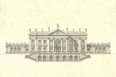 Baroque House, Adam Architecture, Perspective Drawing Architecture, Paper Architecture, British Architecture, Cathedral Architecture, Neoclassical Architecture, Ancient Greek Architecture, House Sketch