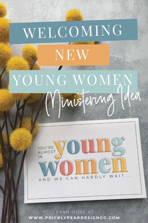 Welcome to Young Women Card & Ministering Idea Ministering Lds Ideas For Yw, General Conference Handouts Young Women, Beautiful Bulletin Board Ideas, Yw Activities 2023, Yw Ministering Activities, Yw Ministering Ideas, Young Women’s Christmas Gifts, Lds New Beginnings Ideas 2023, Welcome To Yw Ideas