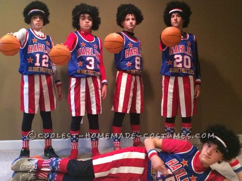 Ball Costume Diy, Costume Diy Kids, Basketball Costume, Ball Costume, Team Costumes, Teen Halloween, Harlem Globetrotters, Diy Costumes Kids, Homemade Costumes