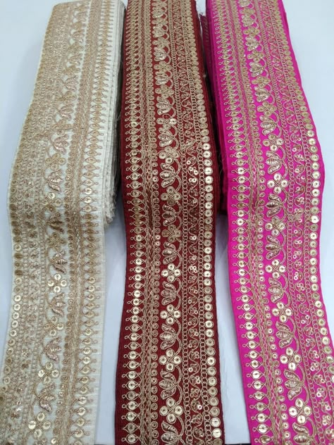 Saree Laces And Borders, Laces For Blouse Border, Saree Border Designs Lace, Unique Granny Squares, Pattern Summer Dress, Lace Fancy, Crochet Unique, Wedding Lehenga Designs, Latest Model Blouse Designs