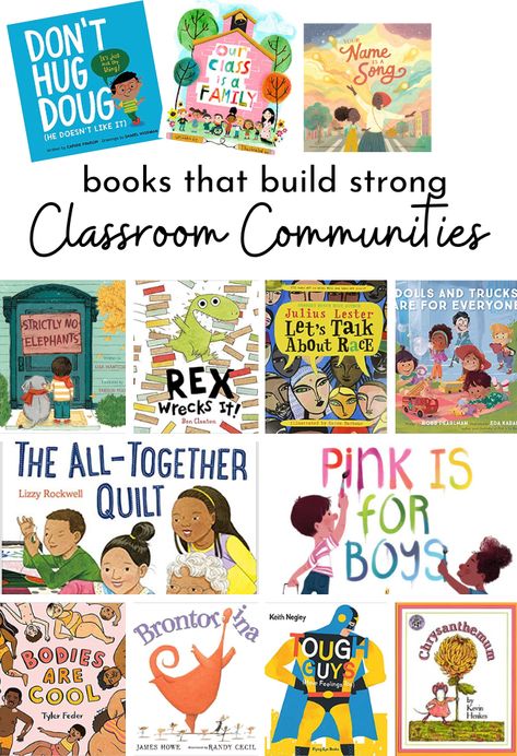 Books That Build Classroom Community - No Time For Flash Cards Classroom Community Preschool, Classroom Community Activities Preschool, September Preschool Activities, Community Kindergarten, Community Preschool, Classroom Family, Class Community, Build Classroom Community, September Preschool