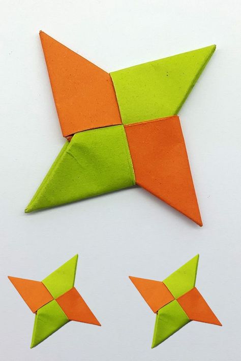 Paper Ninja Stars, Star Making, Ninja Stars, Ninja Star, How To Make Origami, How To Fold, Origami Tutorial, Diy And Crafts, Origami