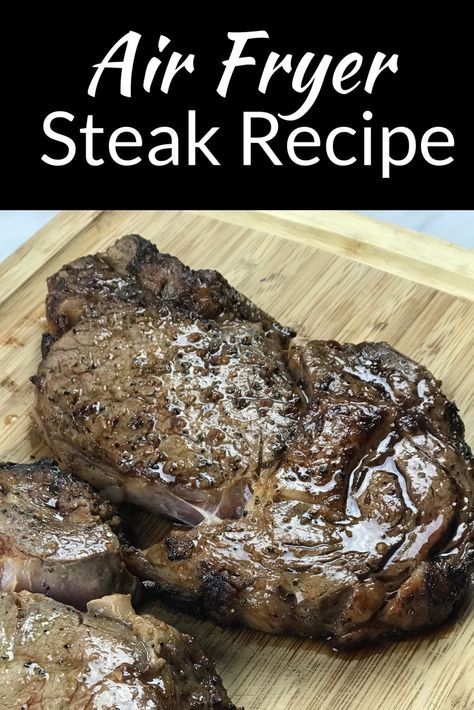 Air Fryer Steak Recipe Cook Frozen Steak, Air Fry Steak, Frozen Steak, Air Fryer Steak, Air Fried Food, Air Fryer Recipe, Air Fryer Oven Recipes, Air Fry Recipes, Pork Steak