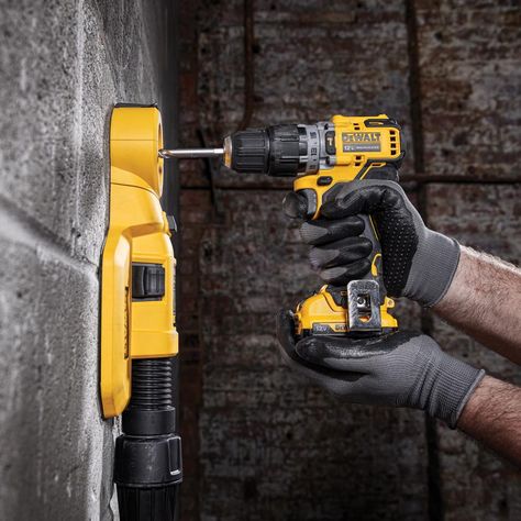 DEWALT built brushless motor for efficient performance and runtime. 3/8-in ratcheting chuck for a wide variety of bits. 2-Speed transmission and 15 clutch settings for a variety of applications. LED foot light for superior visibility. Lightweight at only 2.3-lbs (Tool Only). Compact at only 6.6-in front to back. Includes DCD706B 12V MAX Brushless 3/8-in Hammer Drill and a belt clip. DEWALT XTREME 3/8-in 12-Volt Max Brushless Cordless Hammer Drill | DCD706B Cordless Hammer Drill, Dual Fuel Generator, Pressure Washer Accessories, Dewalt Power Tools, Generator Parts, Work Gear, Hammer Drill, Drill Driver, Brushless Motor