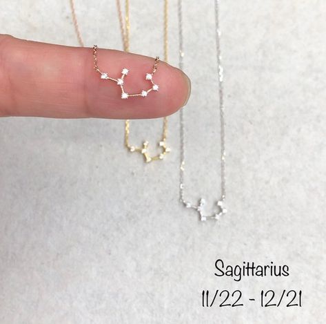 Sagittarius Necklace Constellation Necklace Sterling Silver | Etsy Sagittarius Tattoo Designs, Sagittarius Necklace, Sagittarius Constellation, November Birthday Gifts, December Birthday Gifts, Zodiac Signs Sagittarius, November Birthday, December Birthday, Constellation Necklace