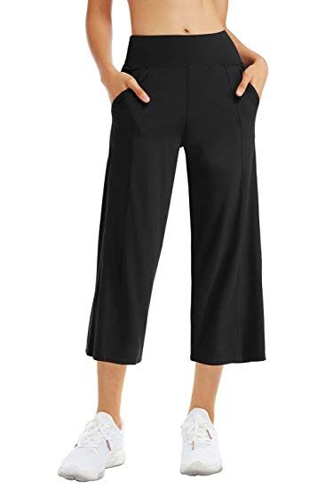 THE GYM PEOPLE Bootleg Yoga Capris Pants for Women  * Visit the image link more details. (This is an affiliate link) Gym People, Yoga Pants With Pockets, Gym Clothes Women, Waist Workout, Yoga Capris, High Waist Fashion, Yoga Pants Outfit, Pants With Pockets, Yoga Pants Women