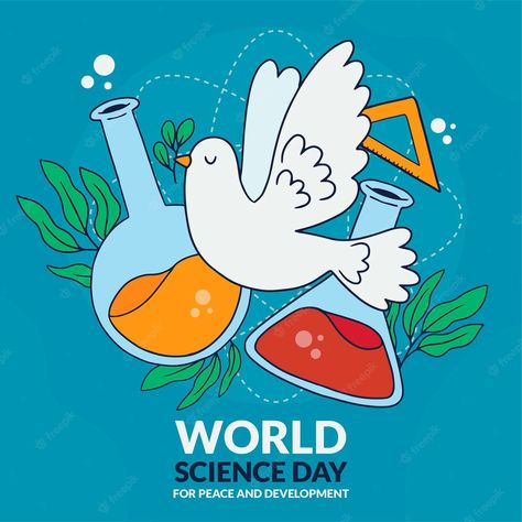 Premium Vector | Hand drawn world science day illustration World Science Day Activities, Science Day Drawing, World Science Day, Science Day, Nursery Activities, Day Illustration, Vector Hand, Book Cover Design, Vector Photo