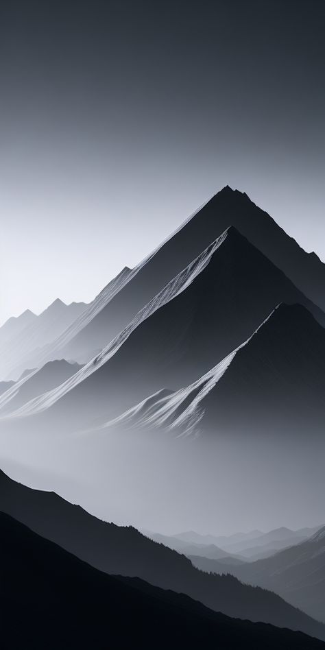 Black Aesthetic Mountains, Black And White Abstract Art Wallpaper, White Abstract Wallpaper, Black And White Wallpaper Iphone, Android Wallpaper Black, Monochrome Wallpaper, Peaks And Valleys, F1 Wallpaper Hd, Iphone Wallpaper Landscape